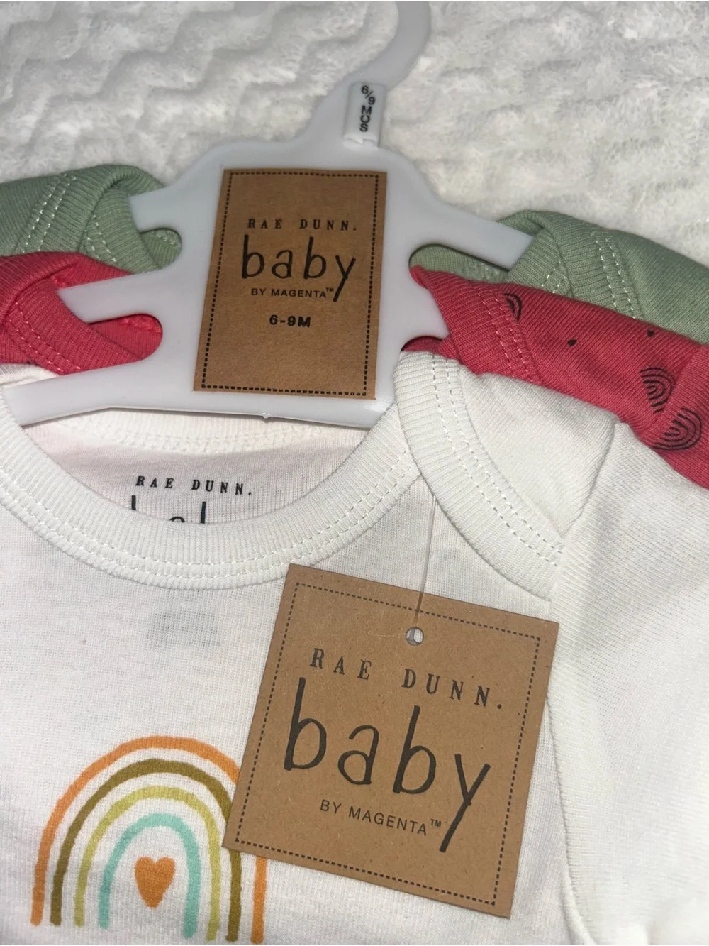 Rae Dunn Long Sleeve One-Piece Snap Bottom Bodysuits 3 Different Graphics NWT - Picture 3 of 8